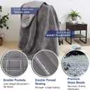OMYSTYLE Reversible Weighted Blanket 20lbs for Adults (60 x 80 Inches Twin Size), Warm Short Plush and Cool Tencel Fabric Double Sided Weighted Blanket for All Season Use- Bonus Carry Bag Included