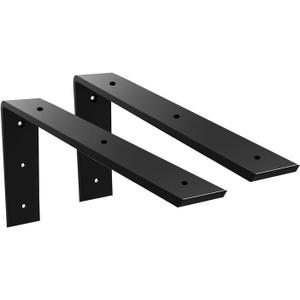 WINKER Countertop Support Bracket 2 Pack Heavy Duty 3/8" Thick Hidden L Shelf Bracket 18" x 8" x 2.5" Metal Corbels for Quartz/Granite/Wood/Concrete/Laminate Countertops, Black WINKER Countertop Support Bracket 2 Pack Heavy Duty 3/8" Thick Hidden L Shelf Bracket 18" x 8" x 2.5" Metal Corbels for Quartz/Granite/Wood/Concrete/Laminate Countertops, Black