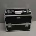 FRENESSA Makeup Train Case Makeup Case 11.8 Inch Large Cosmetic Box Organizer Travel Storage Professional Make Up Train Carrying Case with 6 Trays Locking Hard Vanity Storage Black