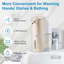 Automatic Foaming Soap Dispenser,4-Level Adjustable Foam, Wall Mount, USB Rechargeable,12.8oz/ 380ml,Touchless Hand & Dish Soap Dispenser for Bathroom, Kitchen, Hotel, Restaurant