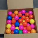 LANGXUN 100 Soft Plastic Ball Pit Balls for Kids, Gift for Baby Toddler Birthday Christmas, Ball Pit Play Tent, Baby Kiddie Pool Water Toys, Party Decoration (100 Balls, 7 Rainbow Colors)