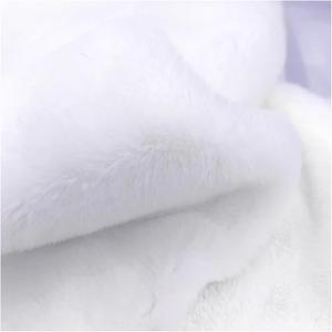 Short Plush Shaggy Faux Fur Fabric Sewing Fabric Supplies Super Soft and Fluffy Luxuriously Cushy for Craft Supply, Wedding Party Christmas Decorati(Size:1.6mx0.5m / (62.99x19.68IN),Color:White)