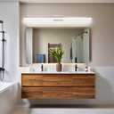 48-Inch Modern LED Bathroom Lights Fixtures, Dimmable 48W 6000K Cool White Makeup Vanity Lighting, Brushed Nickel Vanity Light, Adjustable Bathroom Light Bar Over Mirror