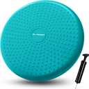Trideer Wobble Cushion with Inflation Pump - Wiggle Seat for Sensory Kids(Multiple Colors), Balance Disc (Extra Thick) (34CM Turquoise)