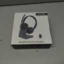 (2025 Upgraded) Wireless Headset with Mic for Work, Bluetooth Headset with Noise Canceling Microphone with Dongle, Charging Base & Mic Mute, Wireless Headphones for Work from Home/PC/Computer (Black)