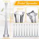 Inbagi 10 Pcs Eiffel Tower Vase for Wedding Centerpieces 20 Inch Clear Tall Skinny Vases Glass Flower Stand Floral Container for Living Room Home Crafts Wedding Reception Birthday Baby Shower Decors
