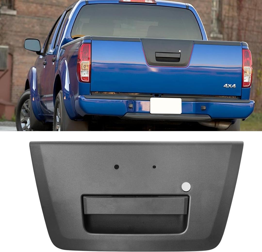 Jaronx Compatible with Nissan Frontier Tailgate Handle 2005-2014, 90606-EA810,81576 Tailgate Latch with Key Hole,Rear Gate Latch Handle Assembly for Frontier Liftgate Bezel Replacement