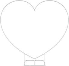 LANGXUN Large Size Metal Balloon Arch Kit, Wedding Heart Arch Stand, Love Balloon Column Arch Frame for Wedding, Bridal, Valentine's Day, Engagement and Birthday Party Supplies (White)