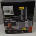 Cold Press Juicer, Wide Feed Chute Juicer Machines, Stainless Steel Slow Masticating Juicers Easy to Clean, Vegetables & Fruits Juice Extractor, High Juice Yield, Gray Knob