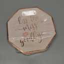 BLUE PANDA Bachelorette Party Plates - Kiss the Miss Goodbye, Rose Gold, 48 Count