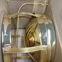 2Pack 8QT Gold Chafing Dishes for Buffet– Luxury Stainless Steel Round Chafer Set with Hanging Lid, Elegant Party Food Warmer for Weddings, Catering & Events (Gold, 8Qt*2Pack)