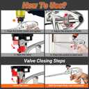 Preciva Foam Gun, Aluminum Alloy Foaming Gun Heavy Duty PU Expanding Caulking Gun Spray Application Applicator for Caulking, Filling, Sealing, Home and Office Use