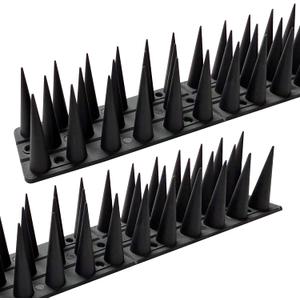 Bird Spikes,Black,6 Pack Bird deterrents for Outside,Keep Raccoon Squirrel Pigeon Away,Fence Spike for Garden Patio