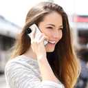 LETO for iPhone 13 Mini Case,Luxury Flip Folio Leather Wallet Cover with Card Slots and Kickstand for Girls Women,Protective Shell 5.4" White