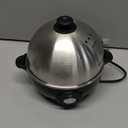 Elite Gourmet EGC-508 Rapid Egg Cooker, 7 Easy-To-Peel, Hard, Medium, Soft Boiled Eggs, Poacher, Omelet Maker, Auto Shut-Off, Alarm, 16-Recipe Booklet, Stainless Steel