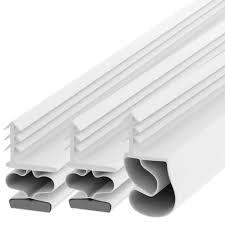 TMH Metal Door Weather Stripping  Magnetic Kerf Door Seal Kit, Full Set 36" x 84"  White Kerf Weather Stripping