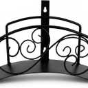 Gardenised Metal Wall-Mount Classic Swirl Hose Holder Heavy-Duty Outdoor Hanger and Water Hose Organizer with Sturdy Reel Hooks & Screws for Yard Lawn Garden Patio Landscaping and Home Use, Bronze