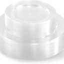 100 PCS Clear Plastic Plates, Plastic Disposable Plates Include 50 Dinner Plate and 50 Dessert Plate Perfect for Holiday, Birthday, Wedding & Party