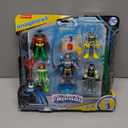 Fisher-Price Imaginext DC Super Friends Preschool Toys Batman Battle Multipack 9-Piece Figure Set with Light-Up Backpack for Ages 3+ Years
