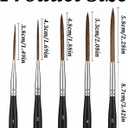 5 Pcs Pinstriping Brush Long Liner Brushes Detail Paint Brushes Fine Point Tip Pinstriping Scroll Outlining Brush for Artists Watercolor Acrylic Painting Marking Outlining Filling Creating Edge size12345