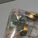 5" & 4" Wide Versatile Metal Candle Holder with Handmade Sturdy Glass Dome in Brass for Pillar Candle & Plants, 5.1" xH11.8 4" xH7.5, Industrial, Farmhouse, Shabby Chic. (2, Brass, Large & Small)