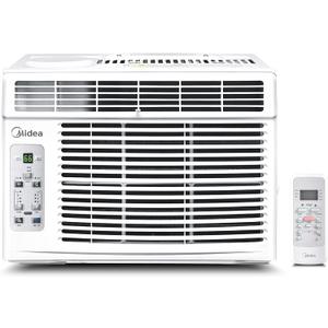 Midea 6,000 BTU Window Air Conditioner, 3-in-1 Cool/Fan/Dehumidifier Window AC Unit, Easycool Air Conditioner with Remote Control, Cools up to 250 Sq. Ft., Fits bedroom, study, office (2024 Upgrade)