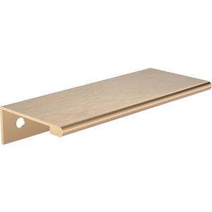 4 x Richelieu Hardware BP989880CHBRZ Lincoln Collection 3 1/8-inch (80 mm) Center-to-Center Brushed Champagne Bronze Modern Cabinet and Drawer Edge Pull Handle for Kitchen, Bathroom, and Furniture