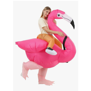 RHYTHMARTS Inflatable Costume Flamingo Costume Adult Ride On Flamingo Inflatable Halloween Costumes for Adult Valentine's Day