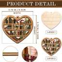 2 x Book Ornament - Wooden Christmas Ornaments 2025 for Tree Decorations - Gift Ideas for Books Lover, Bookworm, Women, Librarian Nerd - Gifts for Bookworms & Book Club Members