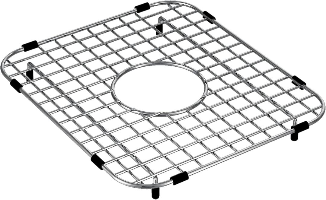 Moen GA726 12" X 14" Stainless Steel Bottom Sink Grid with Center Drain, Fits 14"x16" Sinks, Stainless Steel