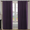 H.VERSAILTEX Blackout Curtains Thermal Insulated Window Treatment Panels Room Darkening Blackout Drapes for Living Room Back Tab/Rod Pocket Bedroom Draperies, 42 x 72 Inch, Plum Purple, 2 Panels