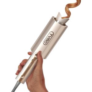 TYMO CurlPro Plus Automatic Rotating Curling Iron - Upgraded Long Barrel Curling Wand for Long Hair & Loose Waves, Ceramic Hair Curler for Women, Anti-Scald, 600M Ionic, Dual Voltage, Gold, 1 1/2 Inch