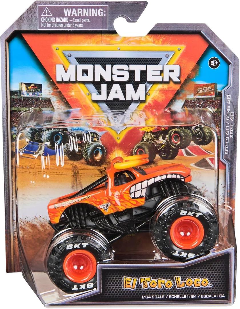 Monster Jam 2025 Official 1:64 Diecast Truck Series 40 Crazy Creatures El Toro Loco