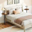 CHOEZON Drink Table, Small Round Side Table for Small Spaces, Thickened Base End Table, for Living Room, Bedroom, Rustic Brown and Black TBZ30BF