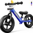 Toddler Balance Bike 2 Year Old, No Pedal 12 Inch Bike for Kids 24 Months to 5 Years Old, Customize Plate (3 Stickers Included), Gift Bikes for Boys Girls 2-5