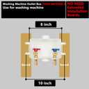(1 Pack) Lidertik Washing Machine Outlet Box Press with Center Drain, Inlet 1/2 inch Press connect x Outlet 3/4 inch NH Thread LI-XYJH-560-LK