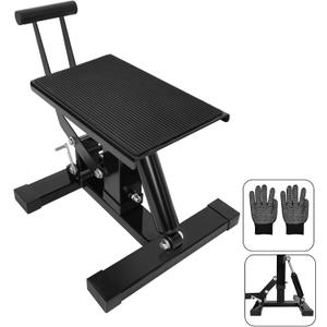 Motorcycle Jack Lift Stand 400 lbs Capacity, Heavy Duty Steel Hydraulic Dirt Bike Stand Lift with Adjustable Height Hoist Table for for Pit Bikes ATVs Maintenance, Motorbike Repair Accessories Tools