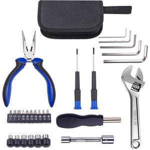 Compact Motorbike Tool Sets 28pcs Motorcycle Repair Toolkit Tool kit Underseat, Motorcycle Repair on The Road, Great for Travel Tool Needs