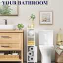 Kitsure Toilet Paper Holder Stand  Compact Bathroom Storage Cabinet for Extra Rolls and Small Items, Bathroom Organizers and Storage for Small Spaces, Over The Toilet Storage Cabinet, 31.0" H, White