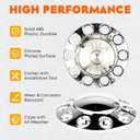 Youxmoto Front Axle Wheel Cover Standart Hubcap 33mm for Semi Truck, Chrome Plated ABS Plastic, Universal Fit, 2 Pack, Dome Front Wheel Cover--2PCS