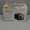 Mecity 2 Slice Touch Screen Toaster, 1.5" Wide Slot, Stainless Steel Smart Toaster for Bagels, Muffins, Waffles, Gluten-Free Breads, Defrost, Reheat, Timer, 120V 825W, Matte Black