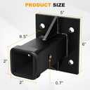 DACK Hitch Wall Mount, Bolt-On Receiver Tube Adapter, 2 Inch Opening Hitch Receiver Plate Tube, Bumper Trailer Hitch Receiver, Universal Towever Hitch Extender, Max Load 15000LBS (Include Pin&Clip)