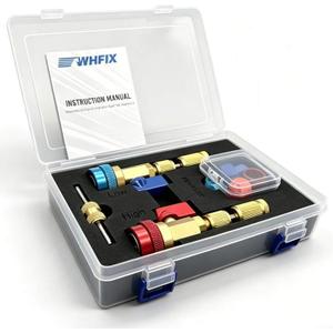 R134A Valve Core Remover Installer Tool Set, AC Schrader Valve Removal Tool.Designed for Leak-Free Replacement of Valve cores in Automotive AC Systems