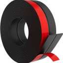 Weather Stripping, Door Draft Stopper Silicone Seal Strip for House and Glass Shower Doors for Collision and Side Gaps of Door and Windows, 36FT(L)2IN(W)Black