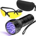 COSOOS Air Conditioner Leak Detector Tool, AC Leak Detector Kit, UV Light for AC UV Dye Leak Detection, Oil Dye Leak Detector with Protective Glasses