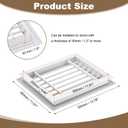 PATIKIL 20" x 12" Door Air Vent Cover Anodized Aluminum Alloy Grille Ventilation Guard Louver Cover for Cabinet Wardrobe Door, White