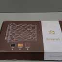 Ruichang Wine Rack Sturdy Wine Countertop - Bamboo Wine Bottle Holder Wine Storage Racks Counter Wine Stand Inserts for Cabinet Free Standing Floor Table Wine Organizer (4-Tier, 16 Bottle Capacity) (Walnut)