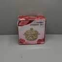 Retro Flower Enamel Stockpot with Lid,Stockpots for Cooking (5L-Mysterious Flower) (Ivory -5QT)