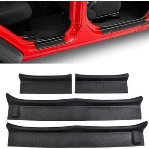 2-Piece TPE Door Trim for Wrangler For JL JT 2018-2022, Black Entry Guard Set for 2 Door, Compatible with For Rubicon Sport Sahara Interior Door For Edge Protection
