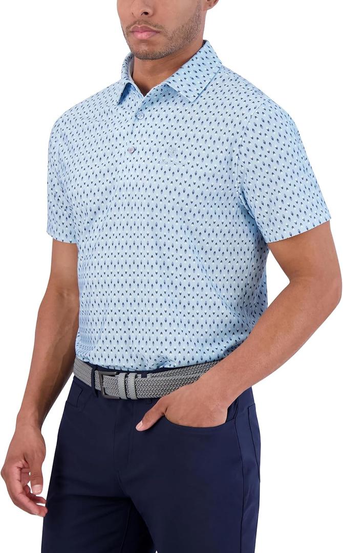 Ben Sherman Men's Performance Extra Soft Polo Golf Shirts Stretch, Moisture-Wicking, Odor Resistant (Baby Blue) S/P Ben Sherman Men's Performance Extra Soft Polo Golf Shirts Stretch, Moisture-Wicking, Odor Resistant (Baby Blue) S/P